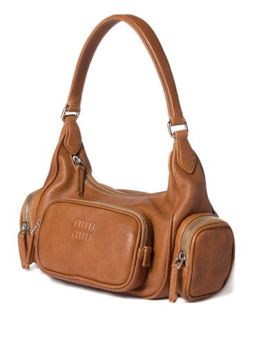 Miu Miu Pocket Leather Shoulder Bag - Miu Miu - Modalova