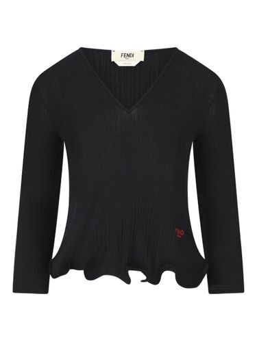 Fendi Wool V-Necked Sweater - Fendi - Modalova