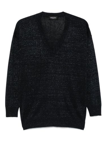 Linen Blend V-Necked Sweater - Fabiana Filippi - Modalova