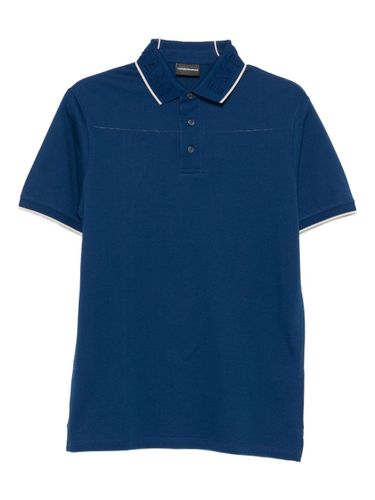 Logo Cotton Polo Shirt - Emporio Armani - Modalova