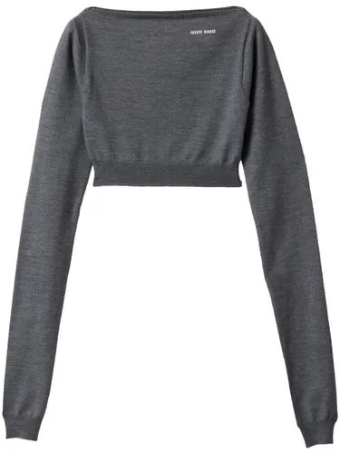 Miu Miu Wool Boat-Neck Sweater - Miu Miu - Modalova