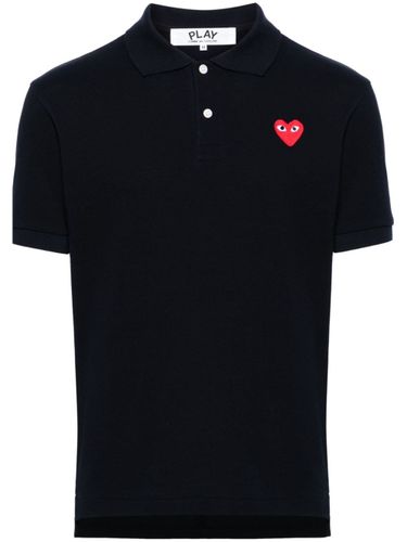 Red Heart Cotton Polo Shirt - COMME DES GARÇONS PLAY - Modalova
