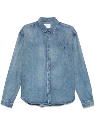Saint Laurent Denim Shirt With Logo - Saint Laurent - Modalova