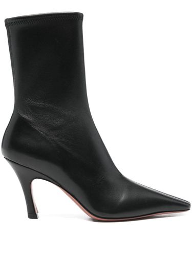 Amina Muaddi Jamie Leather Boots - Amina Muaddi - Modalova