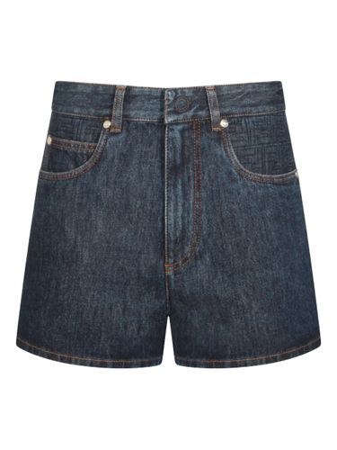 Fendi Denim Cotton Shorts - Fendi - Modalova