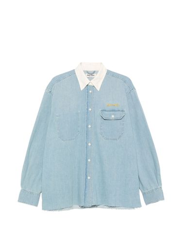 Miu Miu Denim Cotton Shirt - Miu Miu - Modalova
