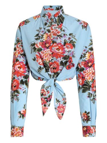 Flower Print Cotton Shirt - Dolce & Gabbana - Modalova