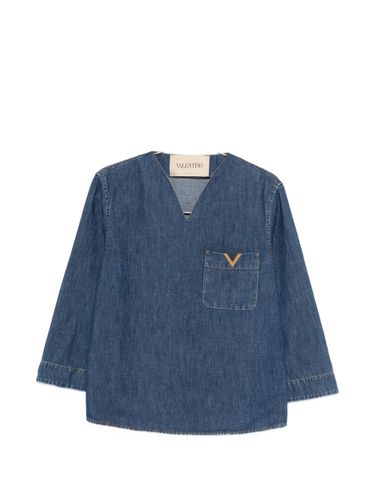 Vlogo Signature Denim Blouse - Valentino - Modalova