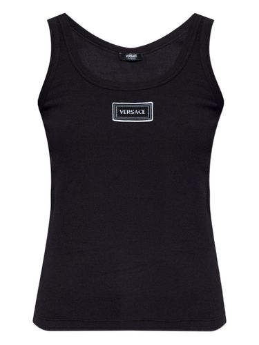 Versace Logo Cotton Tank Top - Versace - Modalova