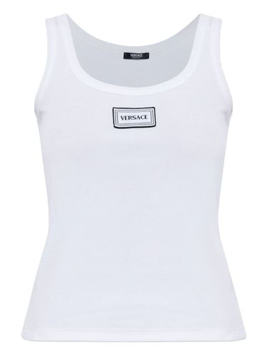 Versace Logo Cotton Tank Top - Versace - Modalova