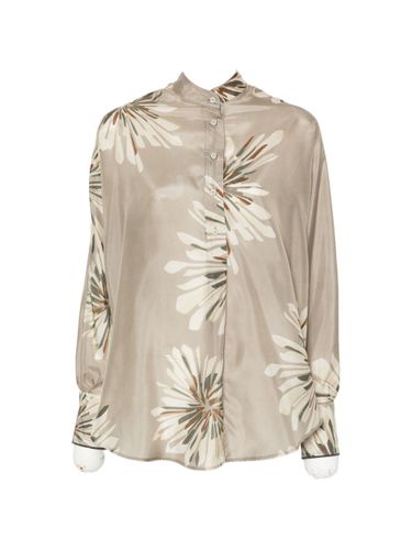 Printed Silk Shirt - Brunello Cucinelli - Modalova