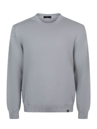 Fay Round Neck Fine Wool Sweater - Fay - Modalova