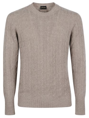Roundneck Braided Wool Sweather - Drumohr - Modalova