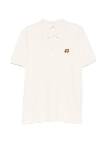 Fox Head Cotton Polo Shirt - MAISON KITSUNE' - Modalova