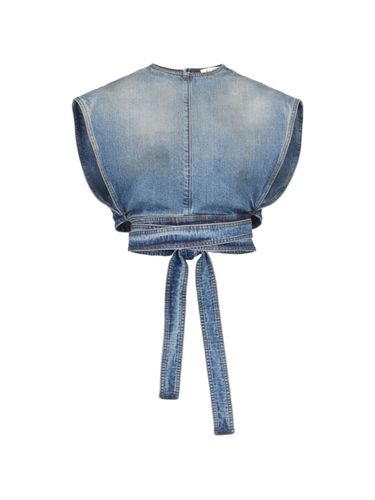 Alaïa Denim Belted Top - Alaïa - Modalova