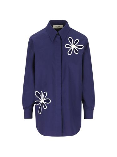 Fendi Embroidered Cotton Shirt - Fendi - Modalova
