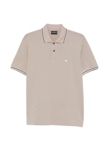 Logo Cotton Polo Shirt - Emporio Armani - Modalova