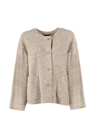 Cotton Blend Blazer Jacket - Emporio Armani - Modalova