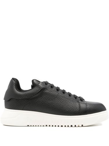 Emporio Armani Leather Sneakers - Emporio Armani - Modalova