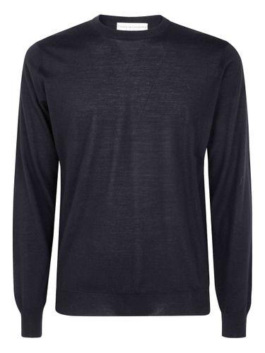 Merino Wool Crew Neck Sweater - FILIPPO DE LAURENTIS - Modalova