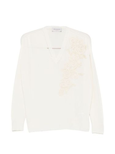 ERMANNO Embroidered Cotton Sweater - ERMANNO - Modalova