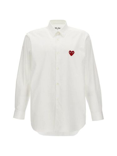 Red Heart Cotton Shirt - COMME DES GARÇONS PLAY - Modalova
