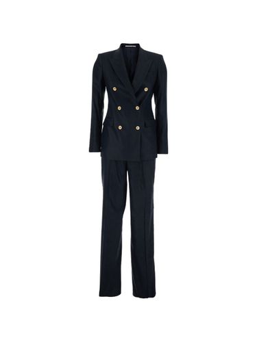 Linen Double-Breasted Suit - Tagliatore - Modalova