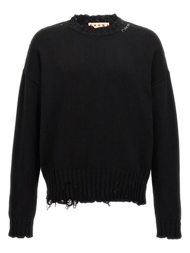 Sweater With Antiqued Knit Details - Marni - Modalova