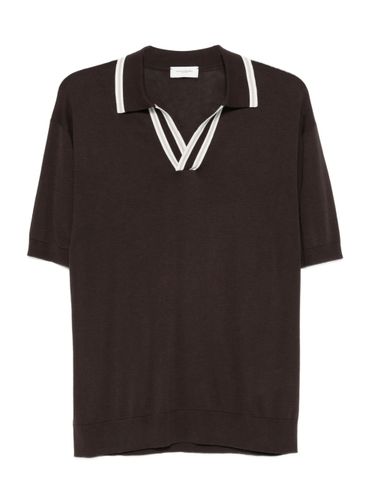 Polo Shirt With Contrasting Collar - PAOLO PECORA - Modalova