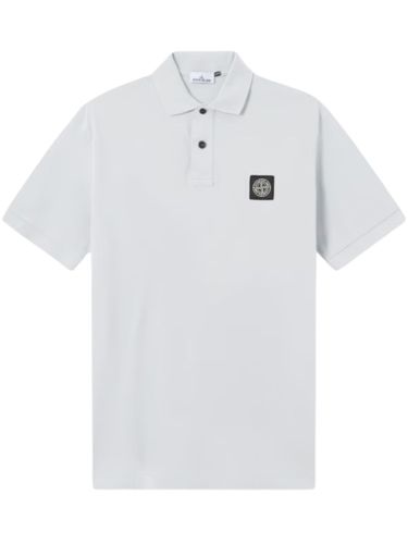 Stone Island Logo Cotton Polo Shirt - Stone Island - Modalova