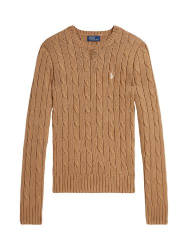 Cable Knit Sweater With Logo - POLO RALPH LAUREN - Modalova
