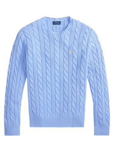 Cable Knit Sweater With Logo - POLO RALPH LAUREN - Modalova
