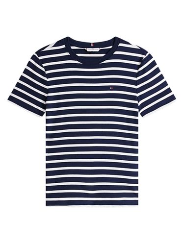 Striped T-Shirt With Flag - Tommy Hilfiger - Modalova