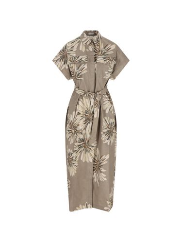 Printed Cotton Dress - Brunello Cucinelli - Modalova