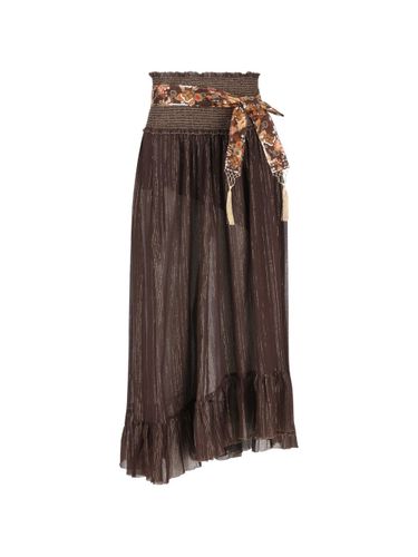 Aster Cotton And Silk Midi Skirt - Zimmermann - Modalova