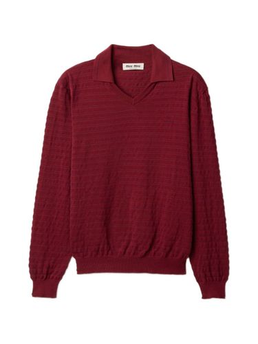 Miu Miu Cotton Polo Shirt - Miu Miu - Modalova