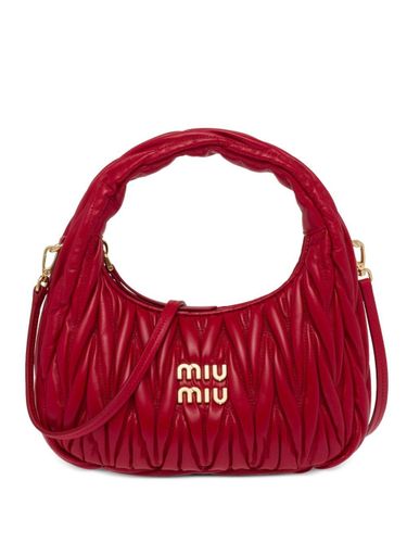 Wander Small Leather Hobo Bag - Miu Miu - Modalova