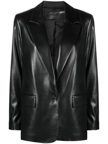 Faux Leather Blazer Jacket - ALICE+OLIVIA - Modalova