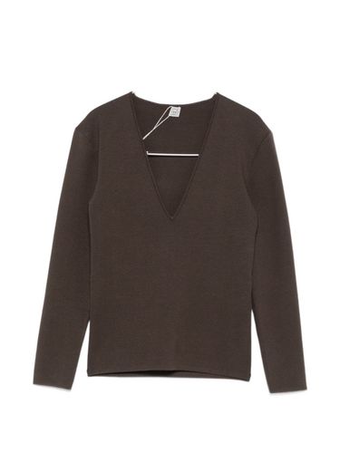 TOTEME V-Necked Sweater - TOTEME - Modalova