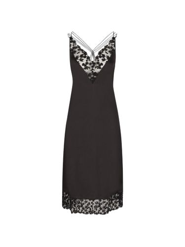 Fendi Lace-Detail Silk Long Dress - Fendi - Modalova