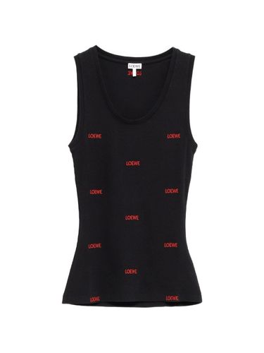 Loewe Logo Cotton Tank Top - Loewe - Modalova