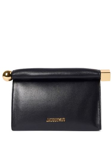 Le Sac Rond Carre Leather Clutch - JACQUEMUS - Modalova