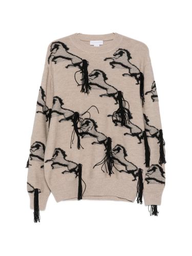 Embroidered Horse Wool Jumper - Stella McCartney - Modalova