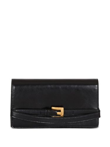 Shuffle Leather Wallet On Chain - Balmain - Modalova