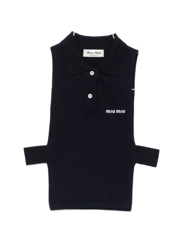 Miu Miu Cotton Polo Top - Miu Miu - Modalova