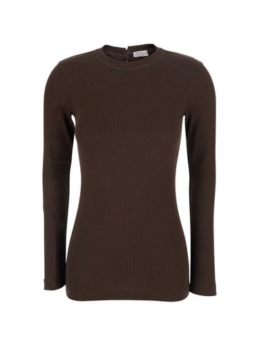 Cotton Crewneck Sweater - Brunello Cucinelli - Modalova