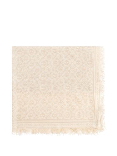 Monogram Wool And Silk Scarf - Tory Burch - Modalova