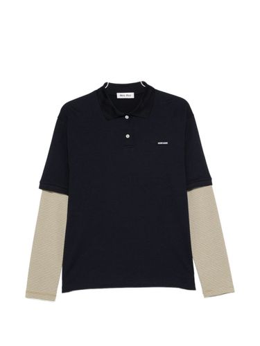 Miu Miu Cotton Layered Polo Shirt - Miu Miu - Modalova
