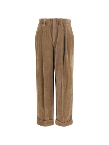 Pleated Corduroy Trousers - Brunello Cucinelli - Modalova