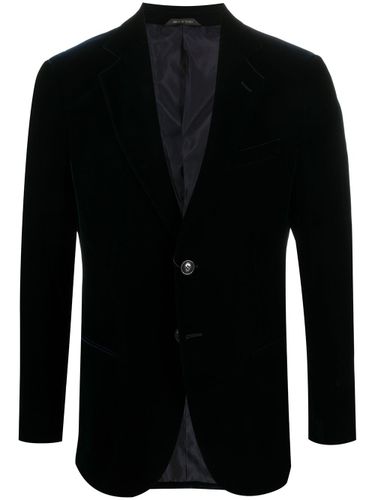 Velvet Single-Breasted Blazer Jacket - Giorgio Armani - Modalova